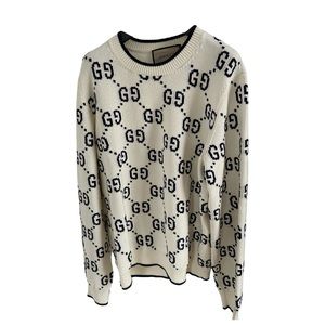 Authentic Gucci GG Knit Sweater Men Women LARGE